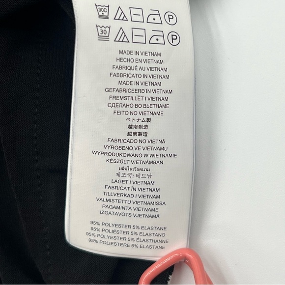 Michael Kors MICHAEL Sleeveless Black Faux-Wrap Dress w/ Animal Print Trim Sz M - Picture 13 of 13